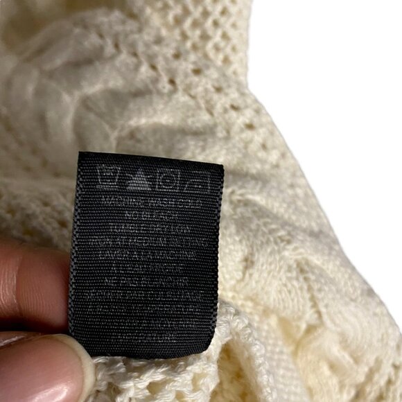 Parkhurst Women's Beige 100% Cotton Pattern Knitted Cowl Neck Sweater - Picture 7 of 8